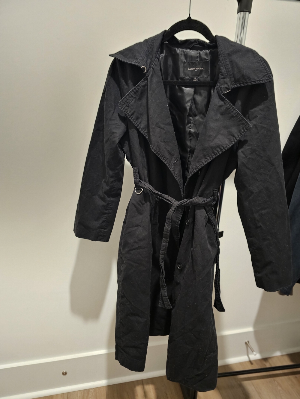 Banana Republic Factory Classic Black Trench Coat - Women